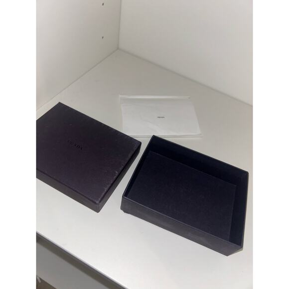 Prada Box Wallet Jewelry Box with Logo Tissue Paper Designer Luxury Milan Italy - Picture 11 of 14